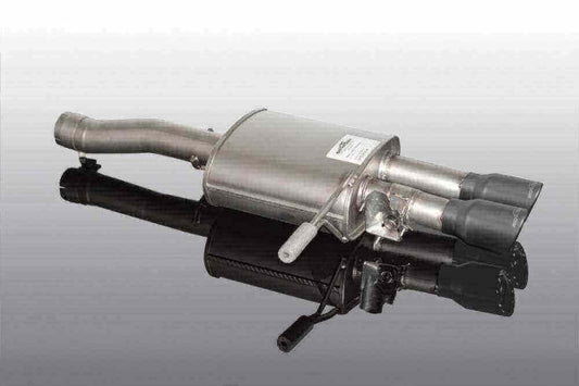 AC Schnitzer silencer with black tailpipe for MINI F55 Cooper S with exhaust flap (18122563109)