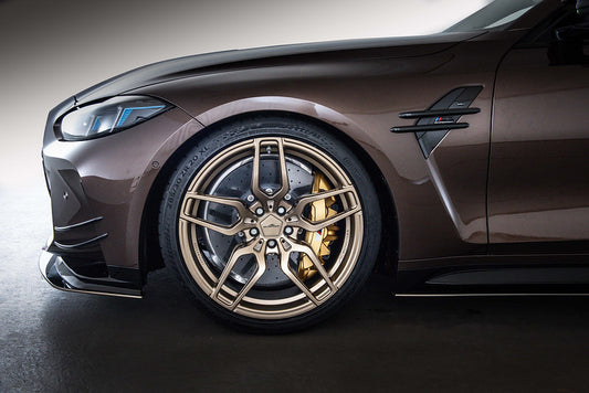 The AC Schnitzer AC4 Forged TechGold Wheel Package for M3 G80/G81