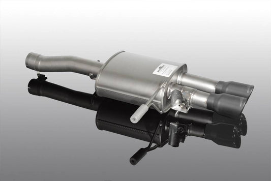 AC Schnitzer silencer with black tailpipe for MINI F55 Cooper S with exhaust flap (18122563109)