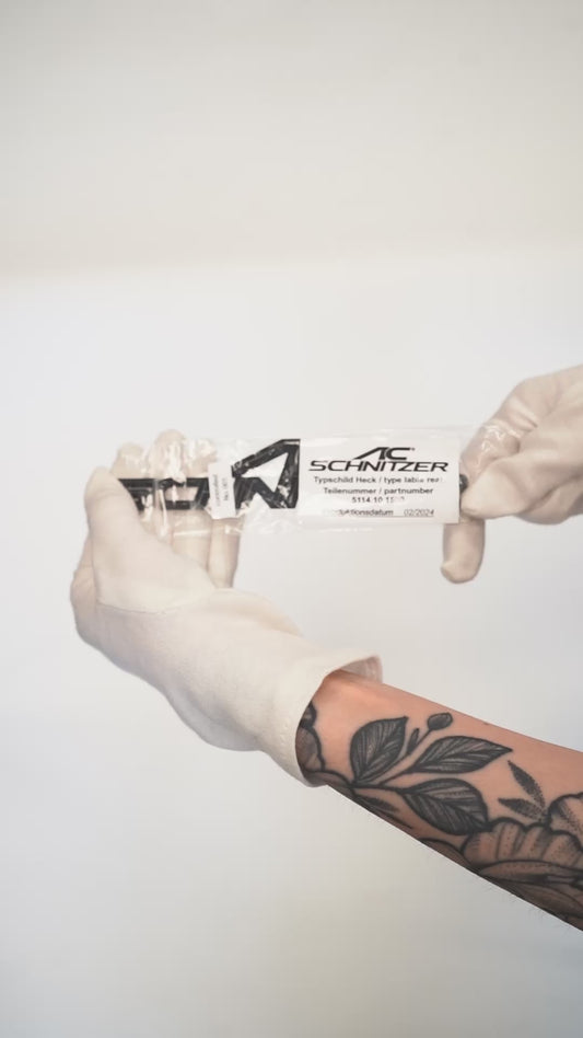 AC Schnitzer rear type label black brillant for all BMW + MINI (5114101509)